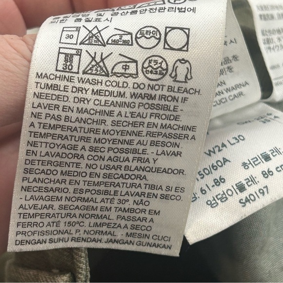 Levi’s 535 Olive Green Destroyed Knee Skinny Jeans - Picture 11 of 14